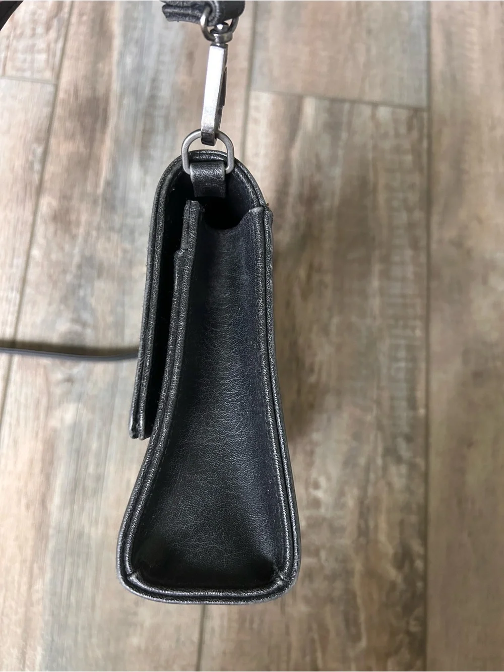Matt & Nat Black Vegan Leather Flap Crossbody Bag
